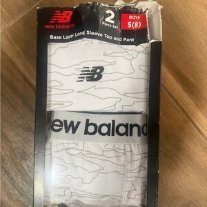 New Balance White Base Layer Set for Boys